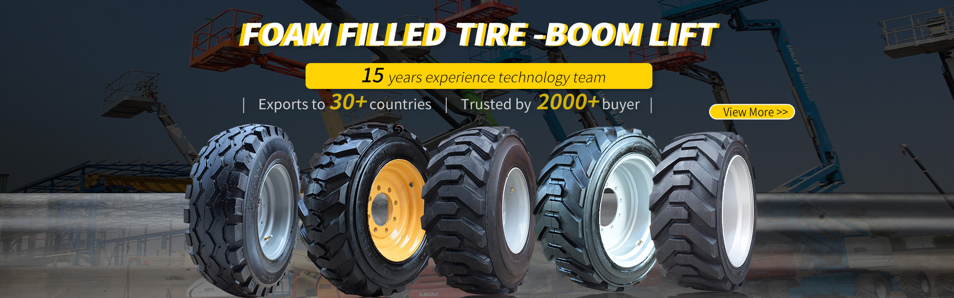 foam filled tire - boom lift tire